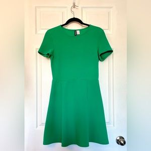 H&M Divided fit and flare dress vibrant green